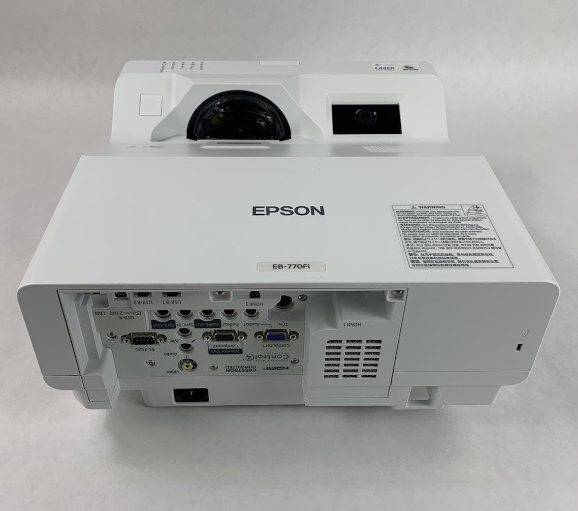 Epson EB-770Fi HA78A LCD Laser Projector 0 Lamp Hours w/ Remote & Pens - Tested1