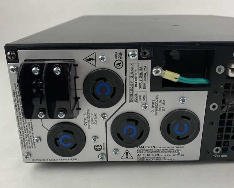 APC Smart-UPS SURTD5000RMXLT3U 3500W RM 3U 208V No Batteries Tested No Cable