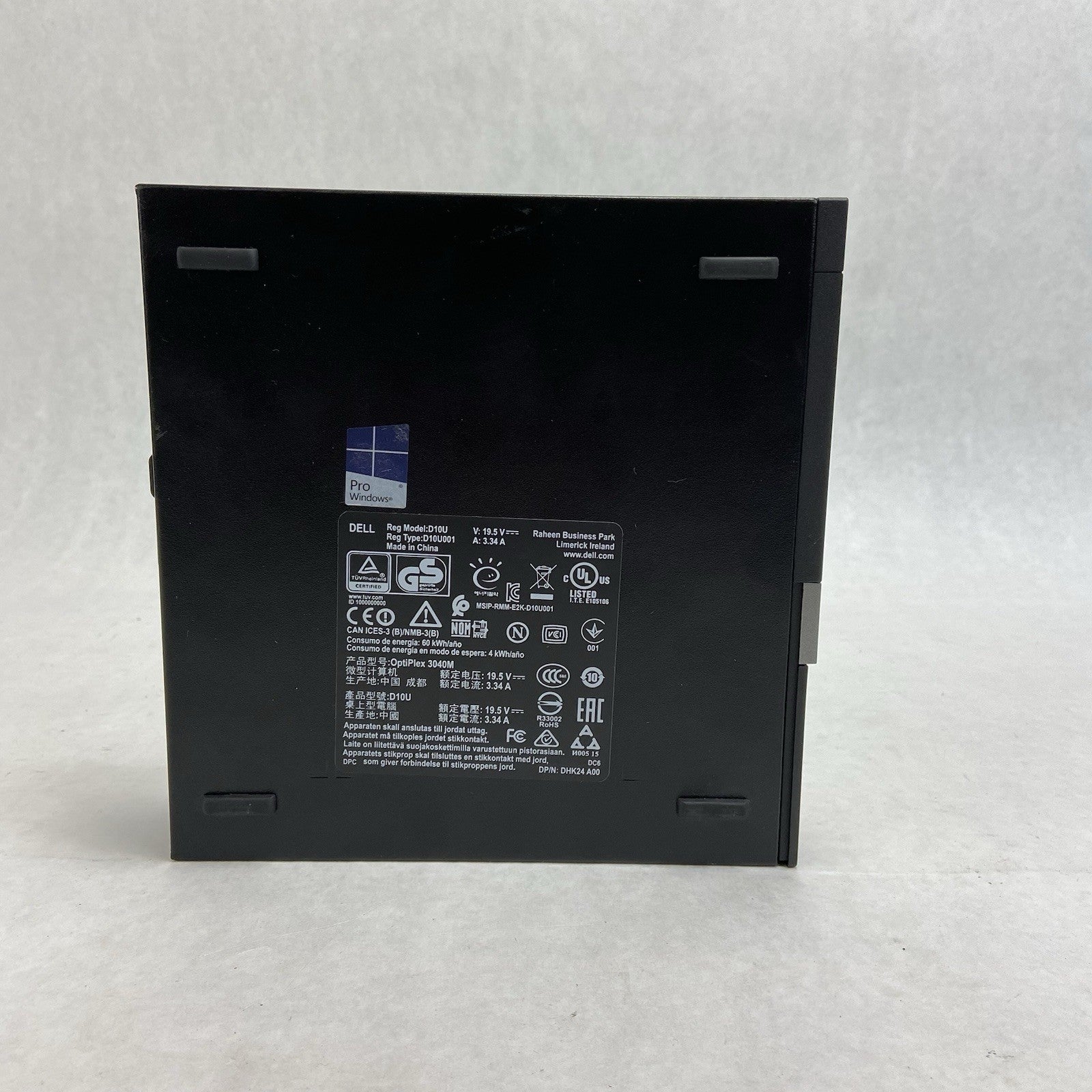 Dell Optiplex 3040 MFF Intel Core i3-6100T 3.2GHz 8GB RAM No AC/HDD/OS4
