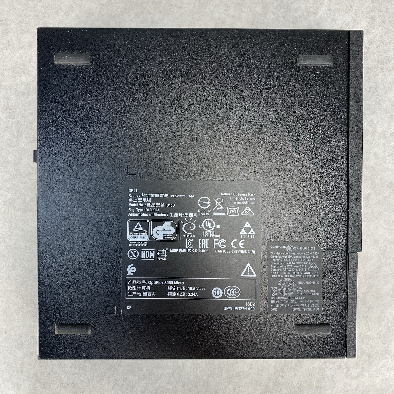 Dell OptiPlex 3060 Micro Intel Core i5-8500T 2.1GHz 8GB RAM No HDD OS AC