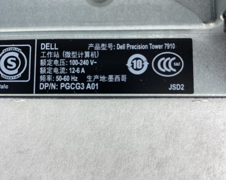 Dell Precision Tower 7910 Xeon 8 Core E5-2620v4 2.10GHz 32GB RAM P4000 No HDD OS