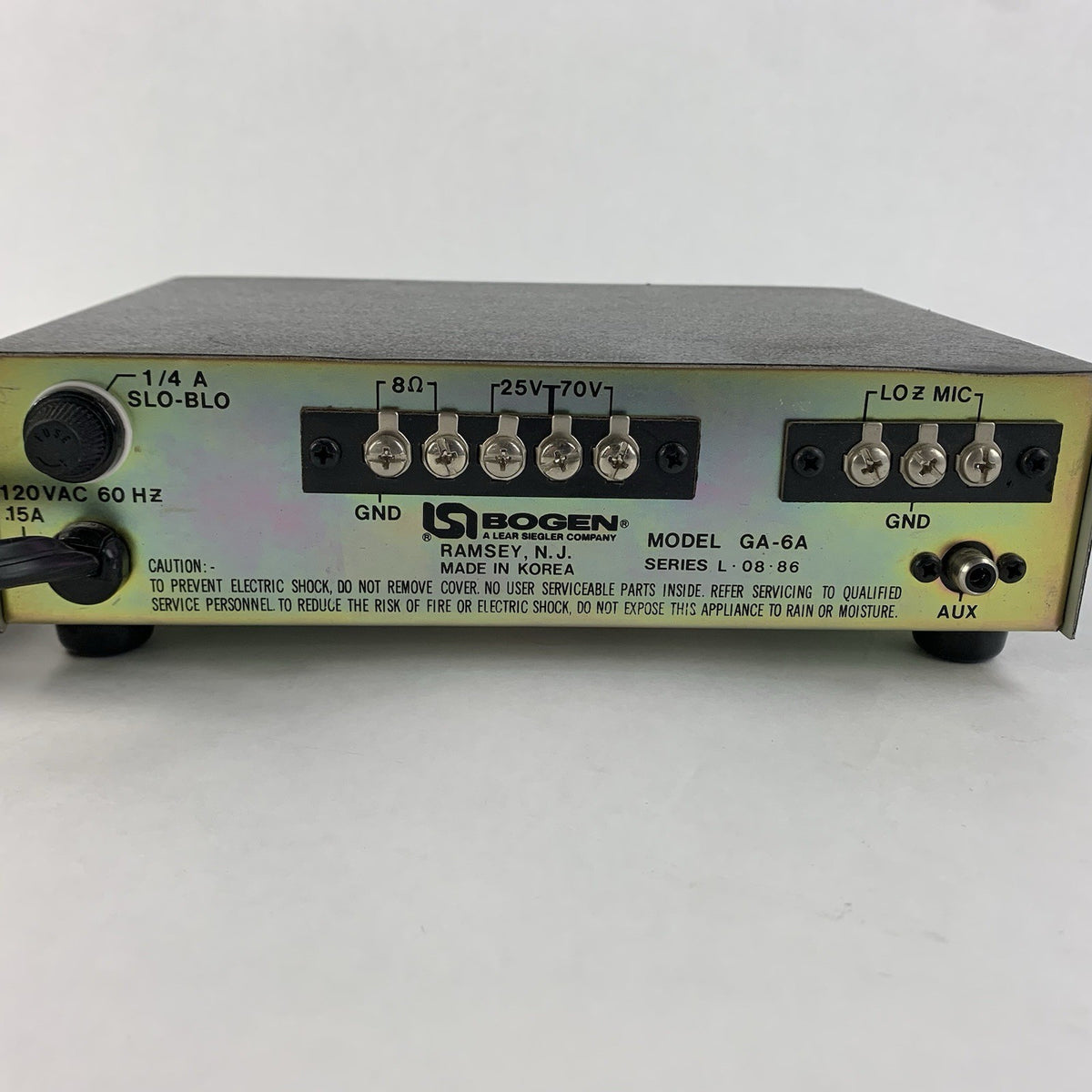 Bogen GA-6A 6-Watt Utility Power Amplifier - Turns on Not Tested4