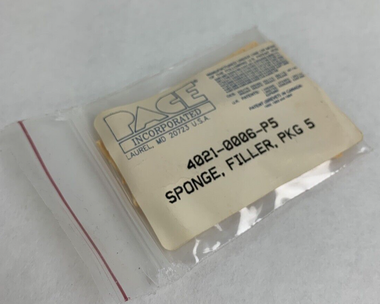 Pace 4021-0006-P5 Replacement Sponge Pack of 5 New