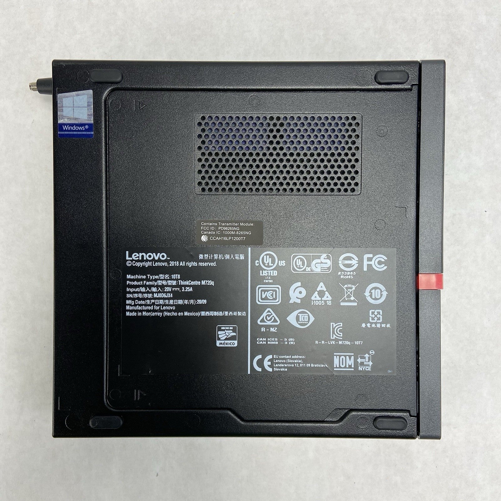 Lenovo ThinkCentre M720Q MFF Intel Core i5-8500T 2.1GHz 8GB RAM No AC/HDD/OS6