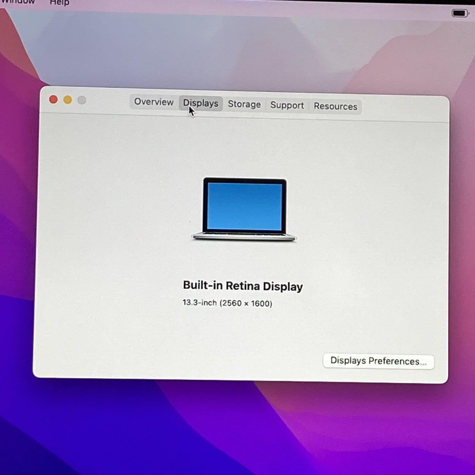 Apple MacBook Pro A1502 2015 Retina 13" 2.7GHz i5 8GB RAM 120GB SSD os12.7.6