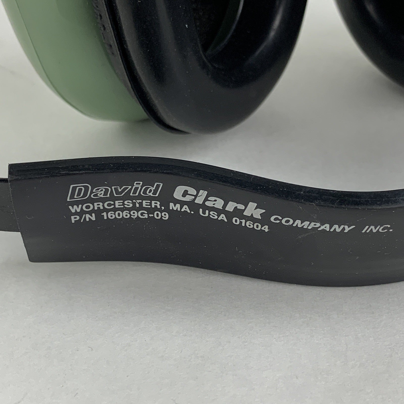 David Clark Company 805S Behind the Head Protective Headgear 16069G-09 Vintage