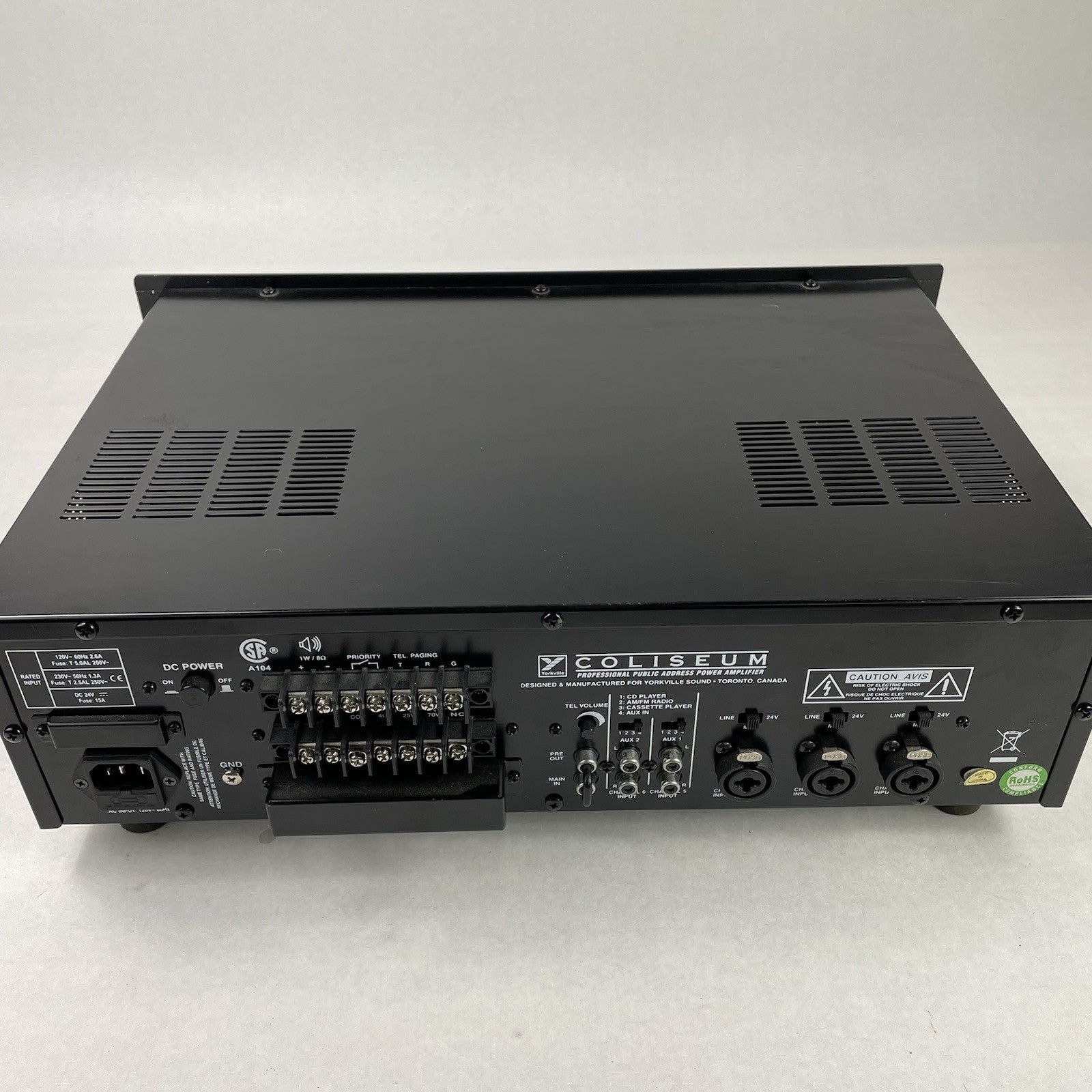 Yorkville CA1 Coliseum Series Professional Public Address Power Amplifier Tested