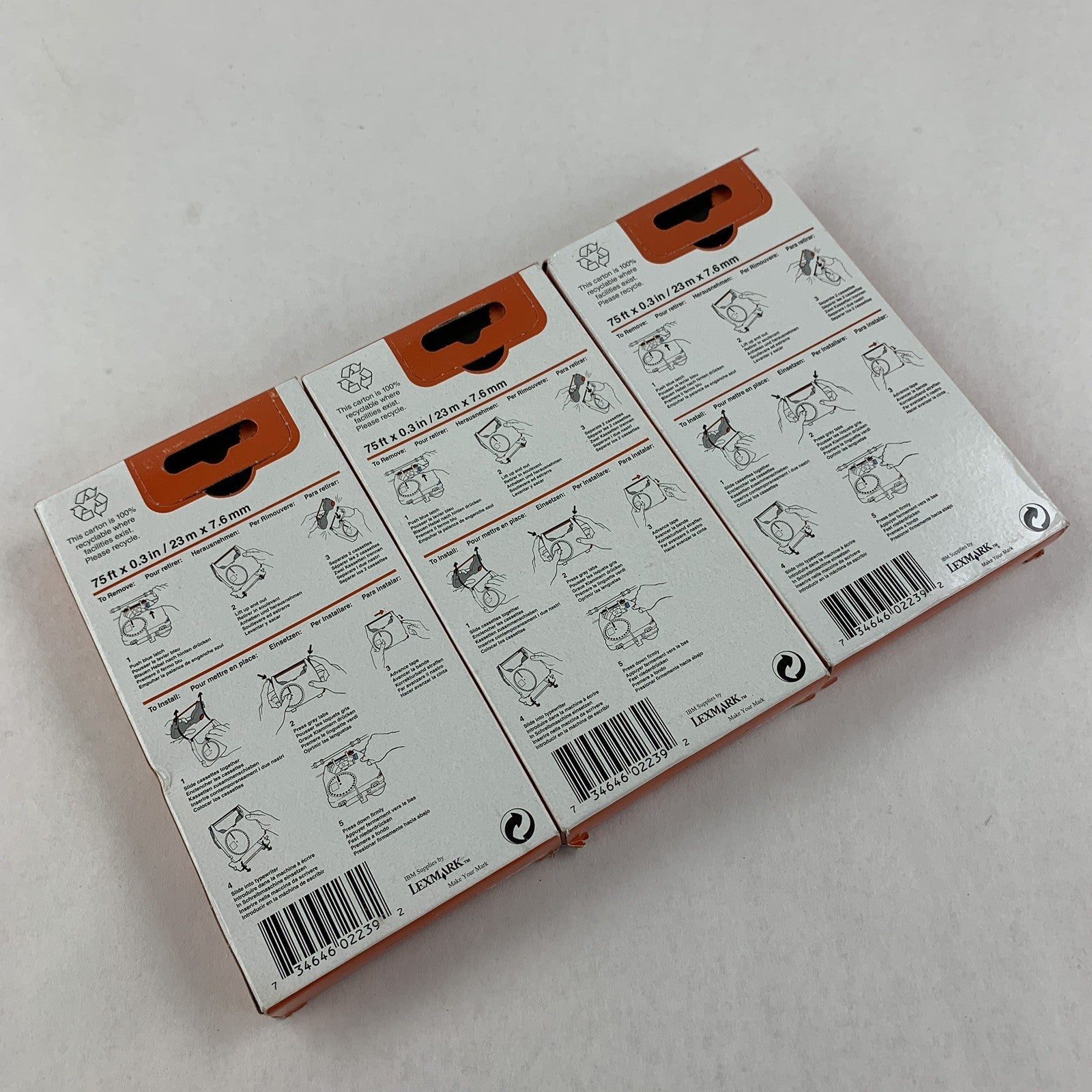 IBM 1337765 Easystrike Lift Off Correction Tape Cassette Lot of 3x