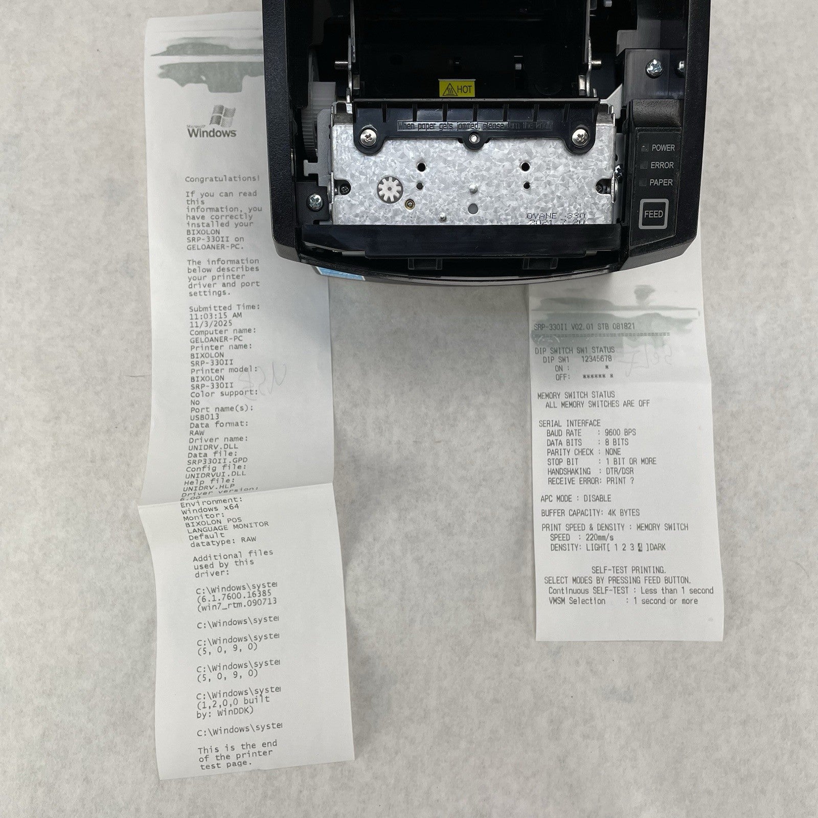 Bixolon SRP-330II Direct Thermal Printer Desktop Receipt
