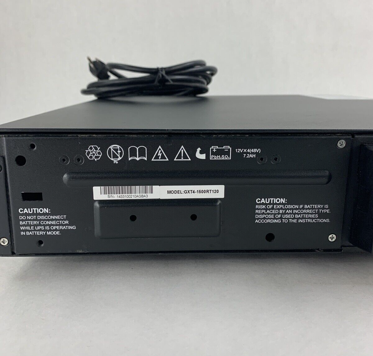 Emerson Vertiv Liebert GXT4-1500RT120 Network Power UPS System No Batteries