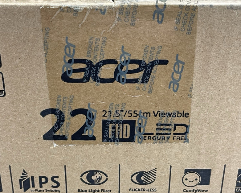 Acer B226HQL 21.5" TN LCD Widescreen Monitor w/Stand 1920 x 1080 VGA DVI