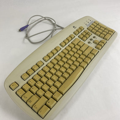 Logitech Y-SG13 PS/2 104-Key QWERTY Wired Membrane Keyboard