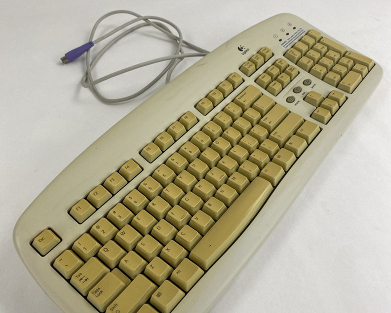 Logitech Y-SG13 PS/2 104-Key QWERTY Wired Membrane Keyboard