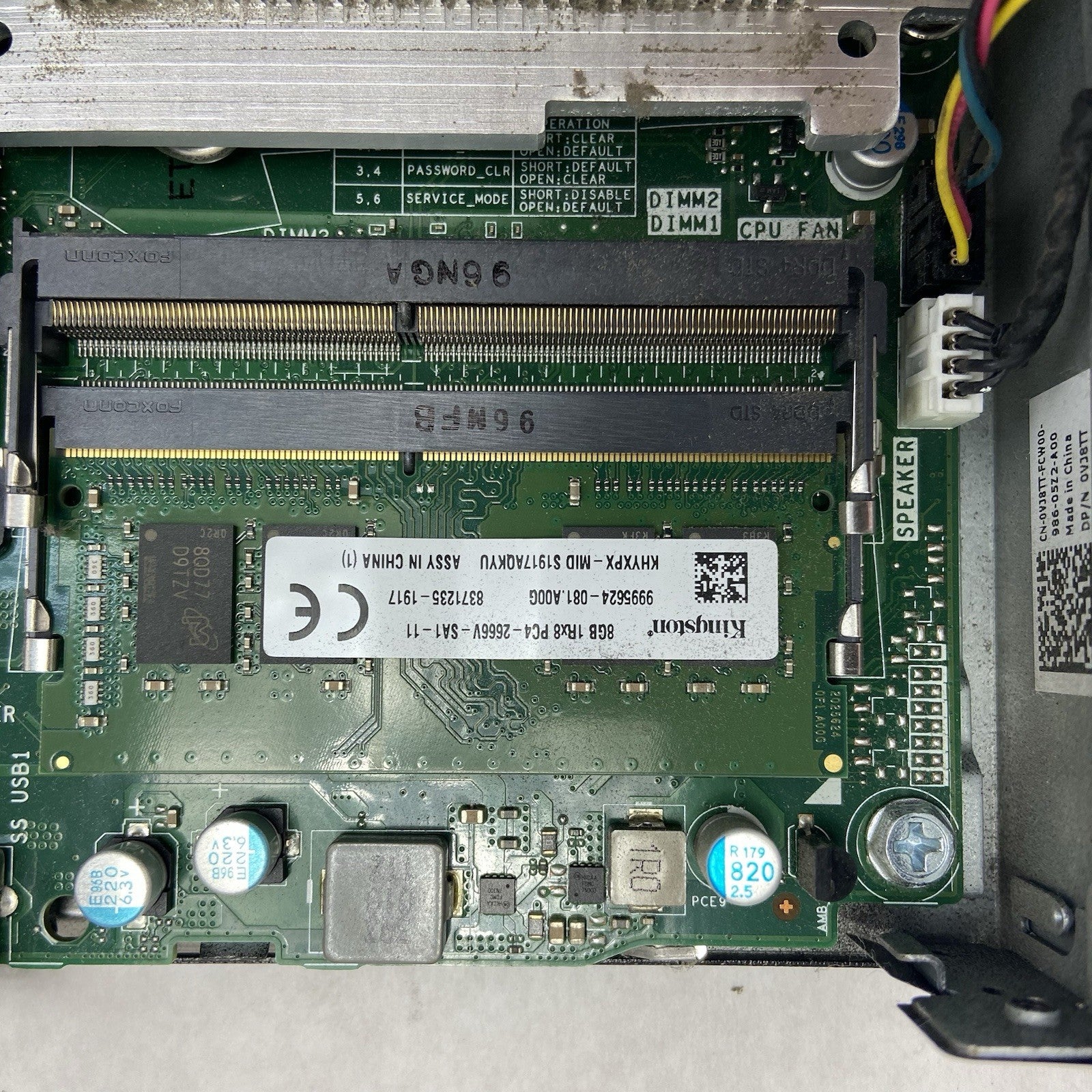 Dell Optiplex 3070 Micro Intel Core i3-9100T 3.1GHz 8GB RAM No HDDOSAC11
