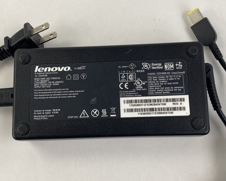 Lenovo ADL170NDC2A 170W 20V Square Tip AC Adapter - Lot of 2