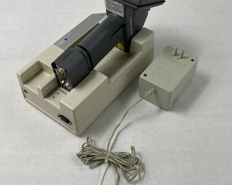 Hand Held Products Laser Wand Barcode Scanner and Cradle Untested w/ AC Adapter