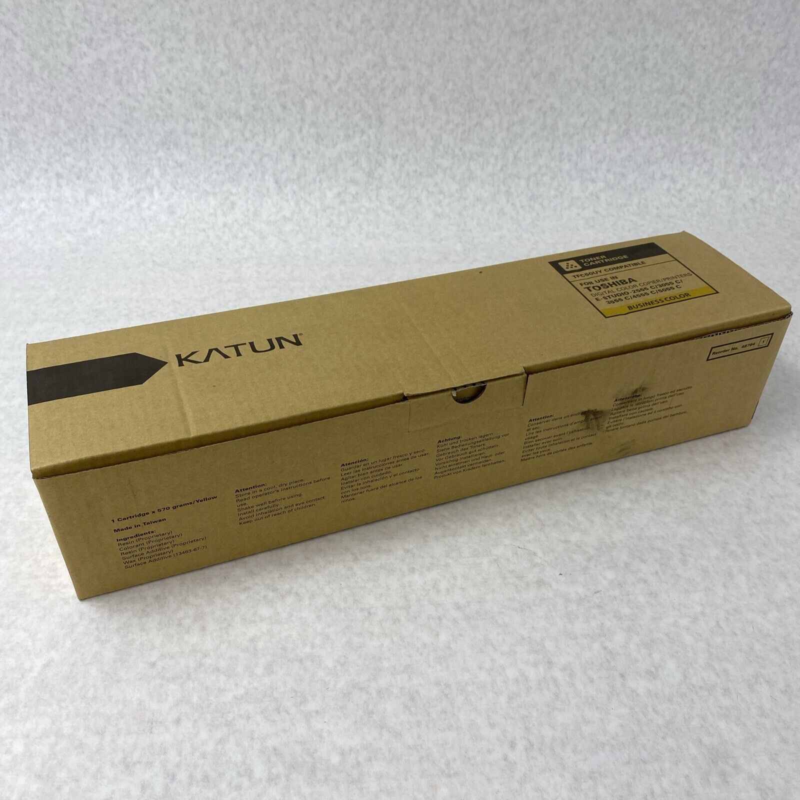 Katun TFC50UY Compatible Yellow Toner Cartridge For Toshiba E-Studio Printers