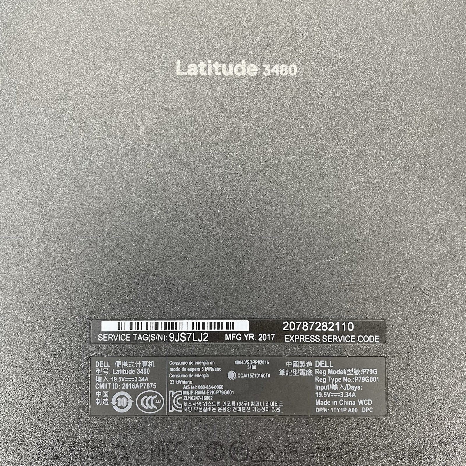 Dell Latitude 3480 14" i5-6200U 2.30 GHz 8 GB RAM No SSD/OS/AC15