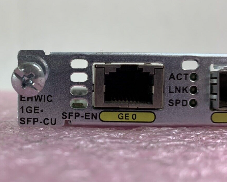 Cisco EHWIC-1GE-SFP-CU 800-34350-01 High Speed Wan Interface Card - Tested