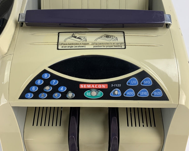 Semacon S-1125 Digital Money Counter Tested Worn Buttons