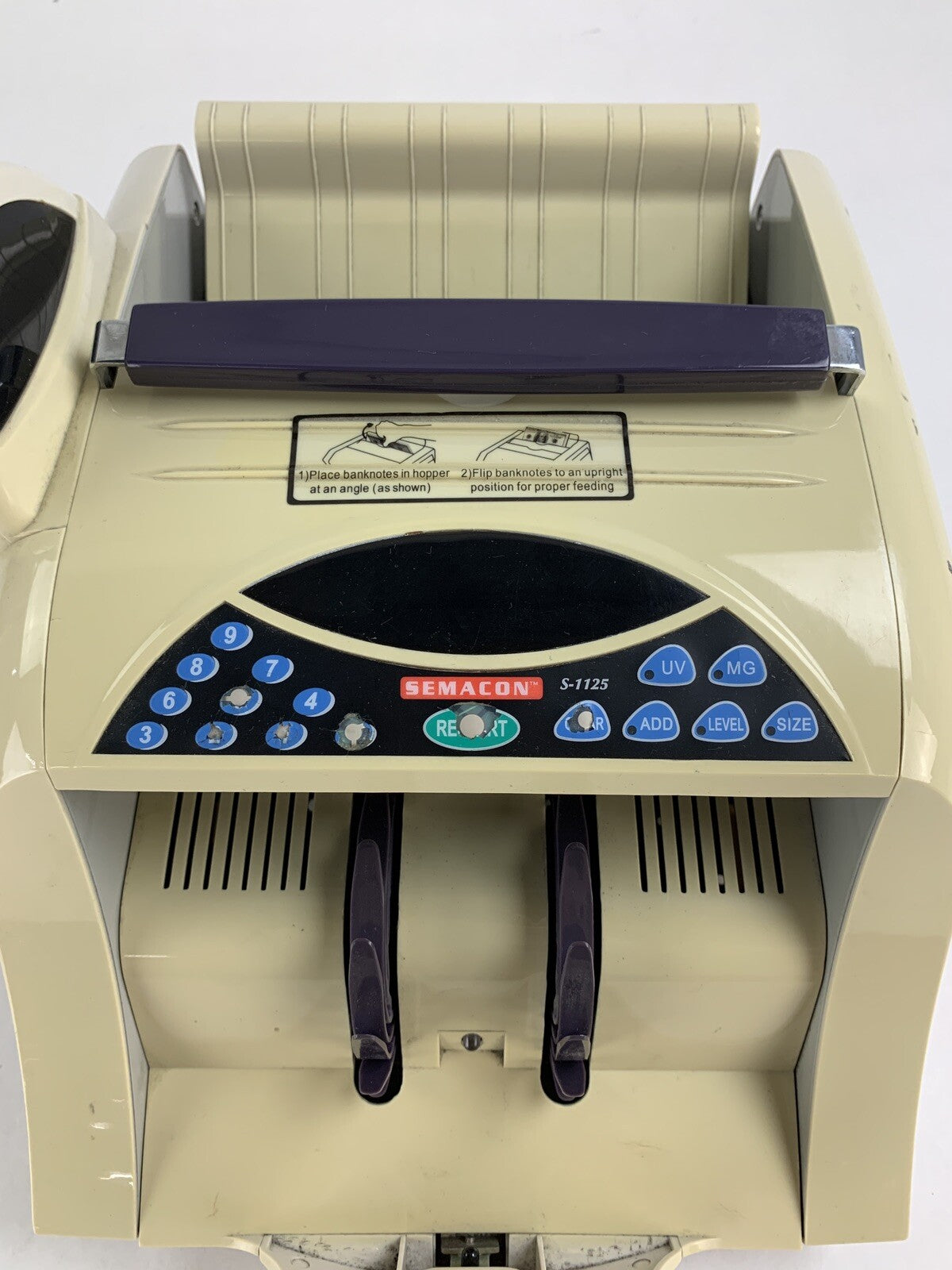 Semacon S-1125 Digital Money Counter Tested Worn Buttons