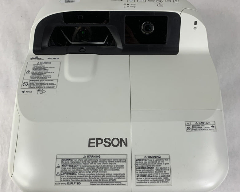 Epson BrightLink 595Wi H599A LCD Lamp Projector 788 Lamp Hours - No Remote