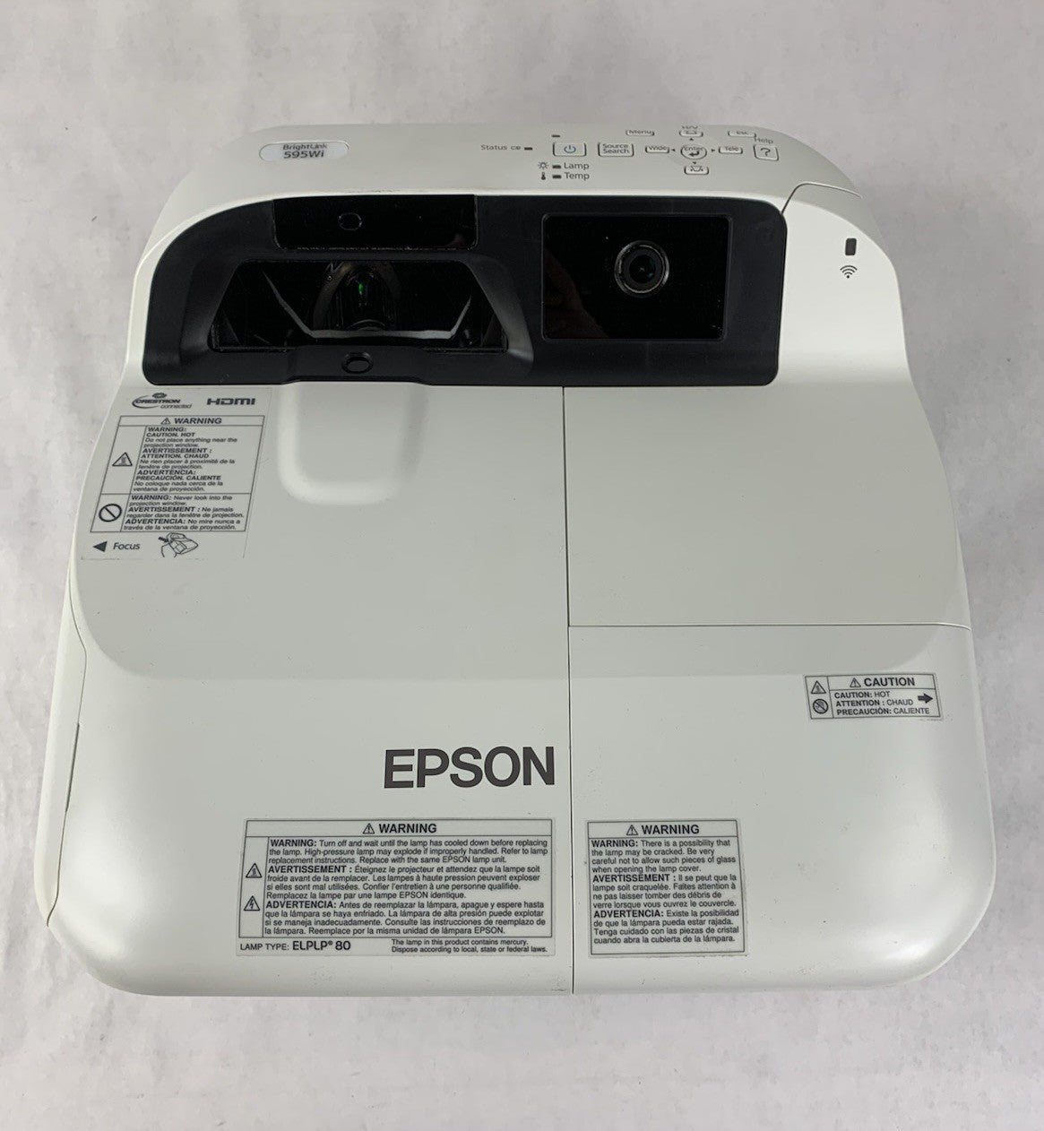 Epson BrightLink 595Wi H599A LCD Lamp Projector 788 Lamp Hours - No Remote5