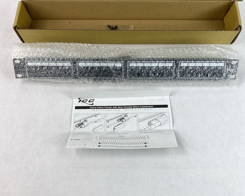 ICC 24- port 8P2C Patch Panel with 50-Pin Female Telco Connector 1 Rack Mount
