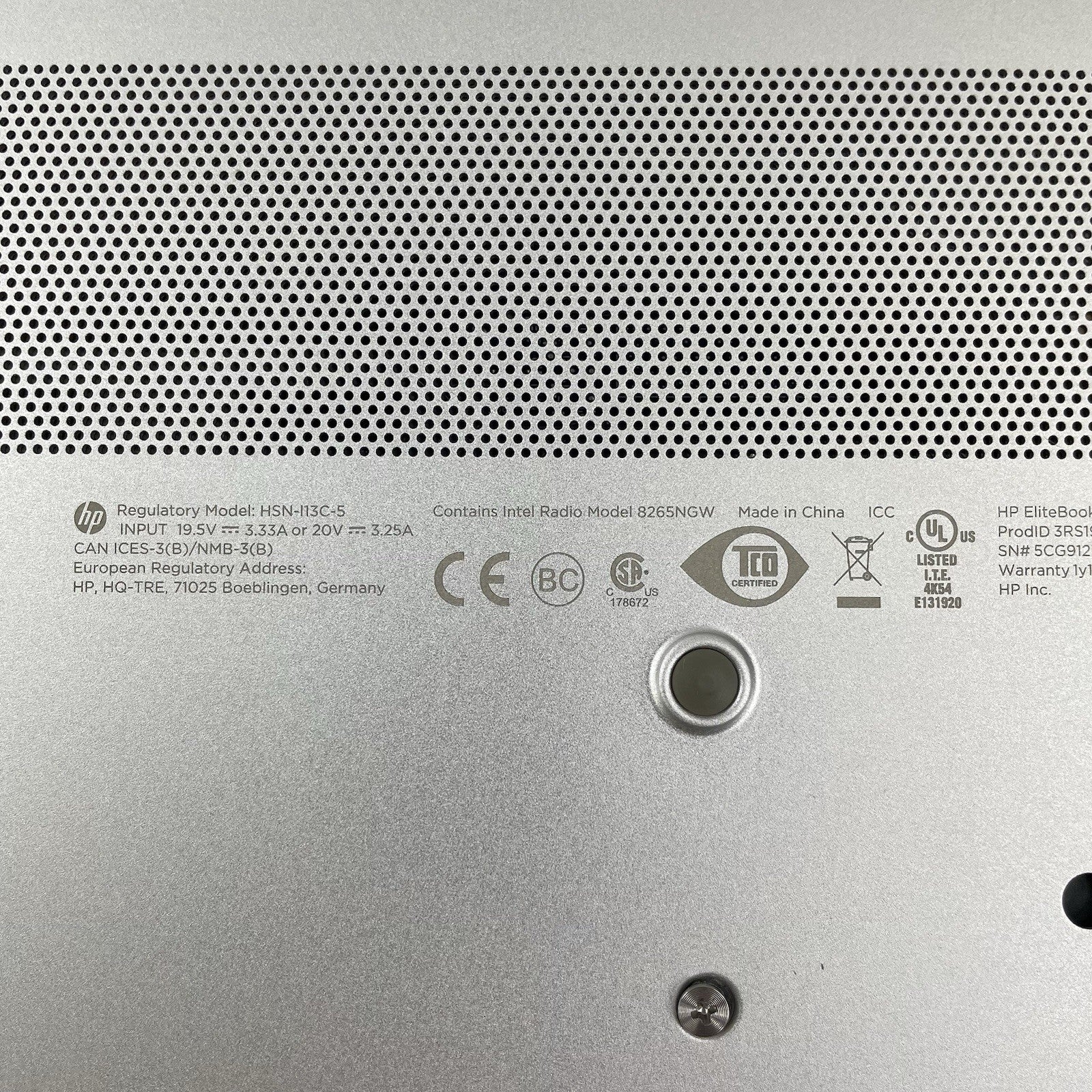 HP EliteBook 850 G5 15.6" i5-7200U 2.50 GHz 8 GB RAM No SSD/OS/AC14