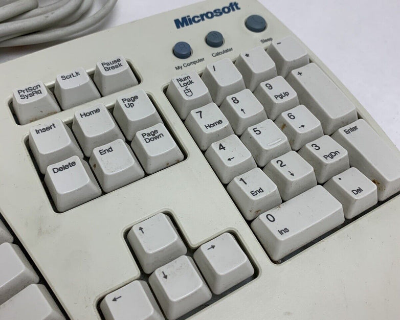 Microsoft RT9431 Natural Multimedia Keyboard Ergonomic Comfort PS/2 & USB Tested