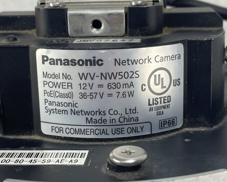 Panasonic WV-NW502S IP Network Camera Outdoor IP66 PoE 12V Security Camera