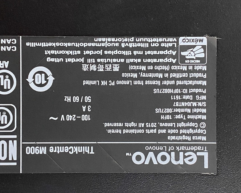 Lenovo ThinkCentre M900 SFF Intel Core i7-6700 3.4GHz 8GB RAM No HDD No OS