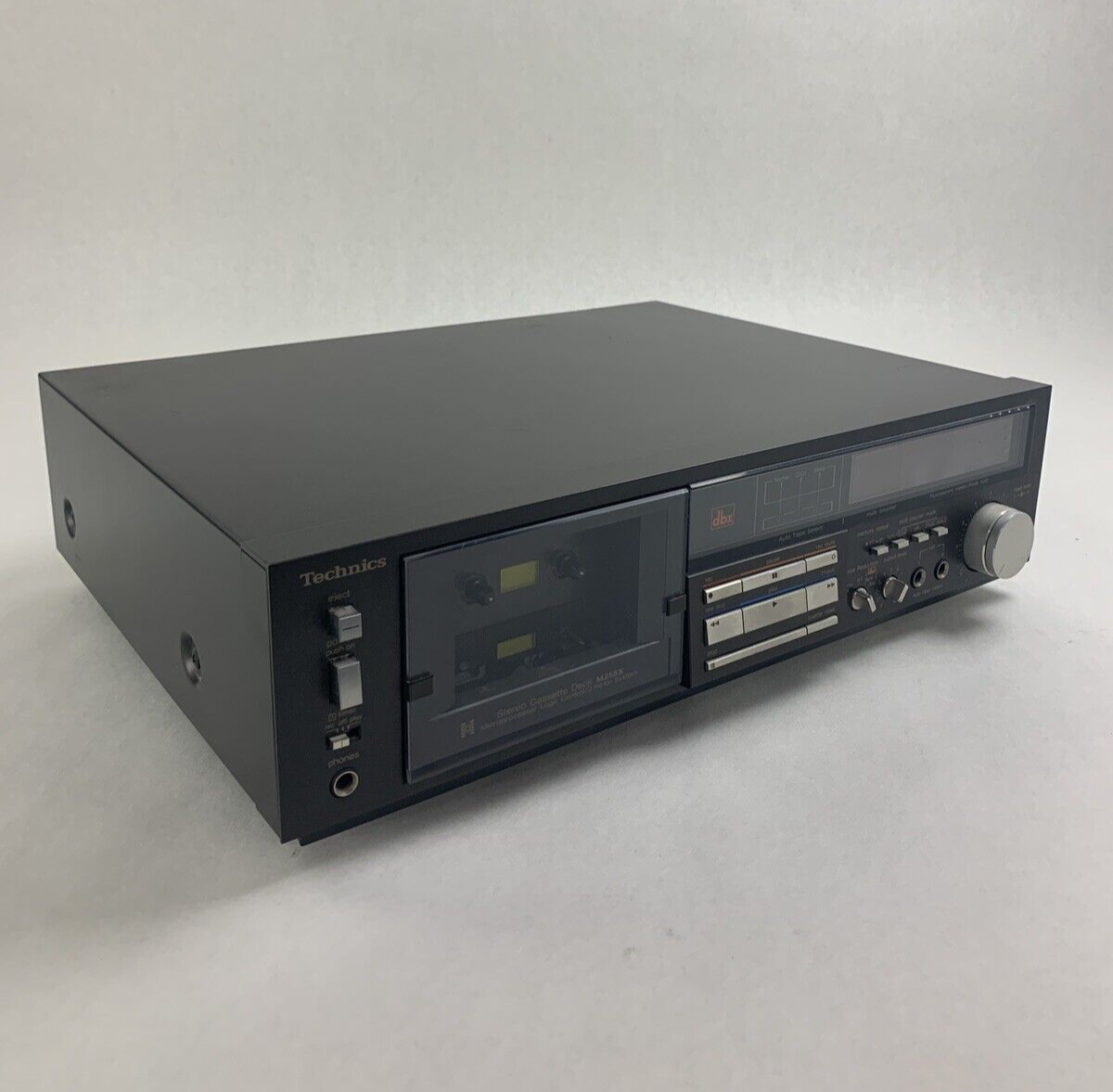 Technics M255X Single Cassette Stereo Deck Bad Control Panel For Parts & Repair