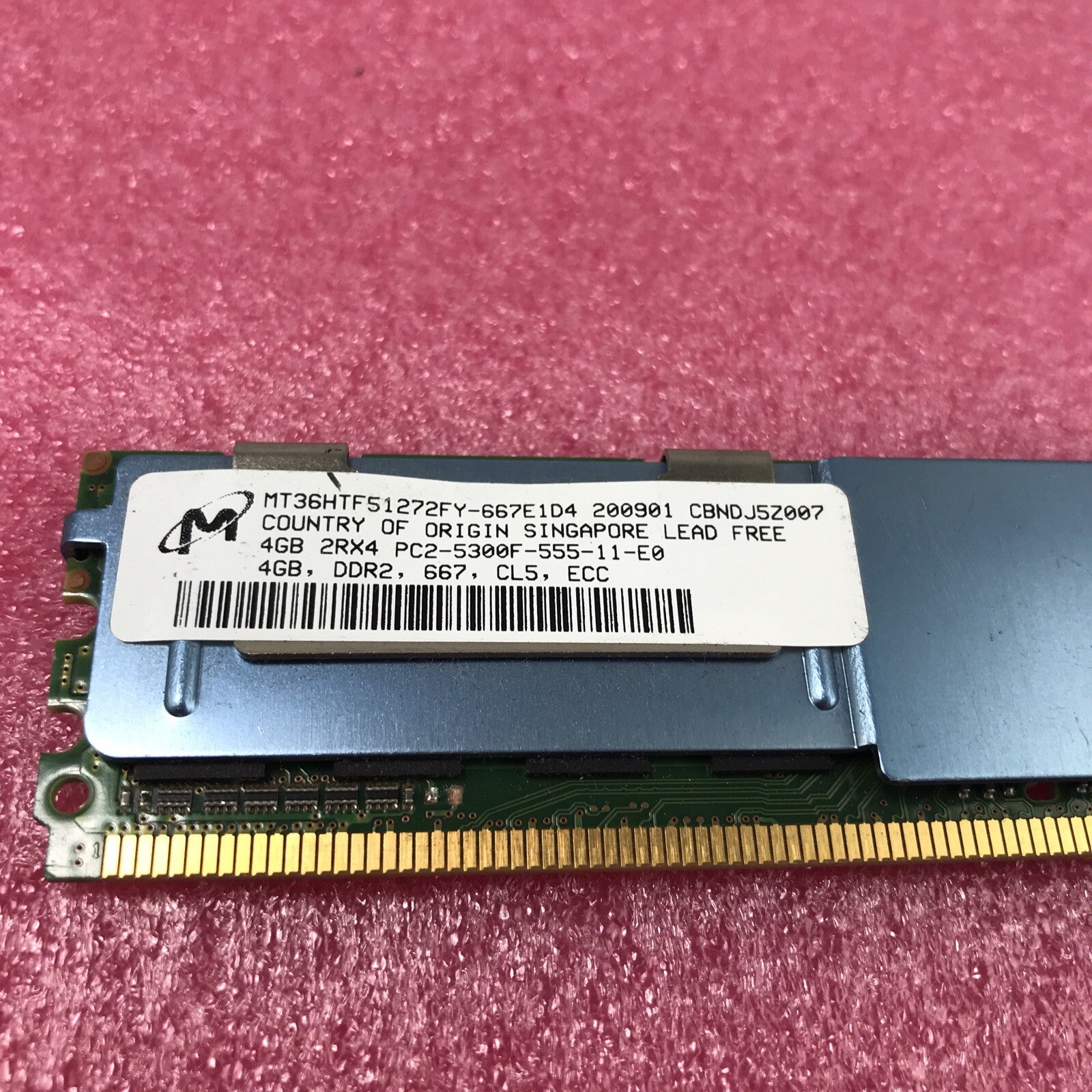 20GB Kit 5x 4GB 2XR4 PC2-5300F DDR2 CL5 ECC CT51272AF667 (Tested and Working)