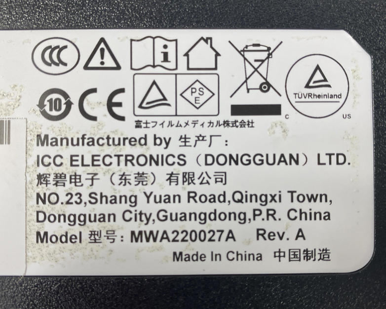 ICC Electronics MWA220027A Rev A 26.7V 8.24A 220W Medical Monitor AC Adapter