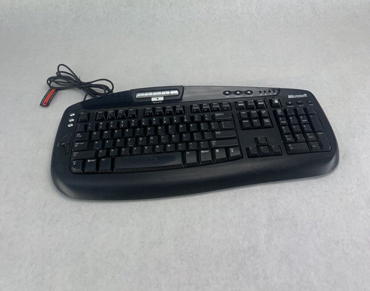 Lot of 2 Microsoft KC-0405 Wired Keyboard