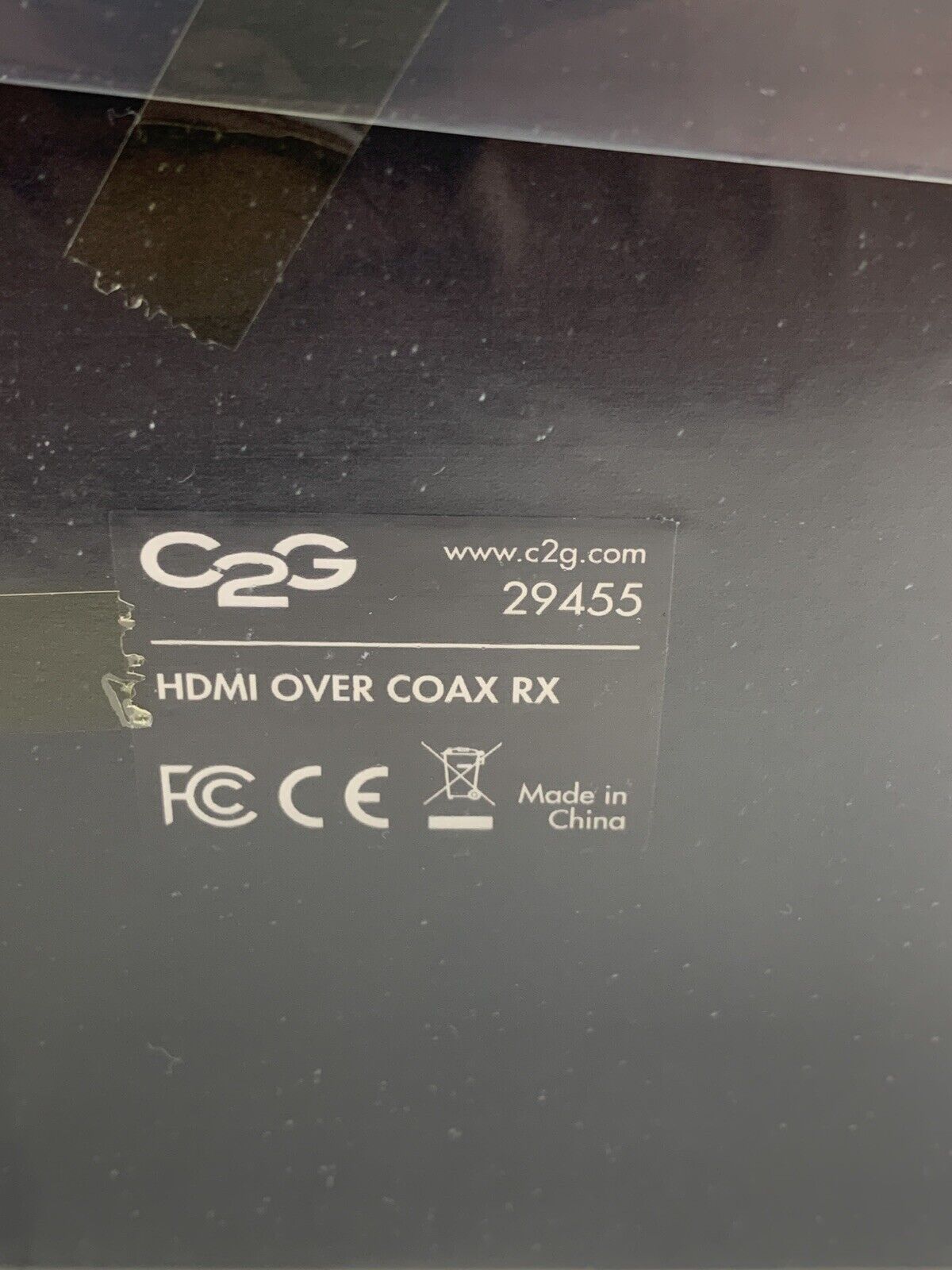 C2G HDMI Over Coax TX/RX 29455 Box Opened