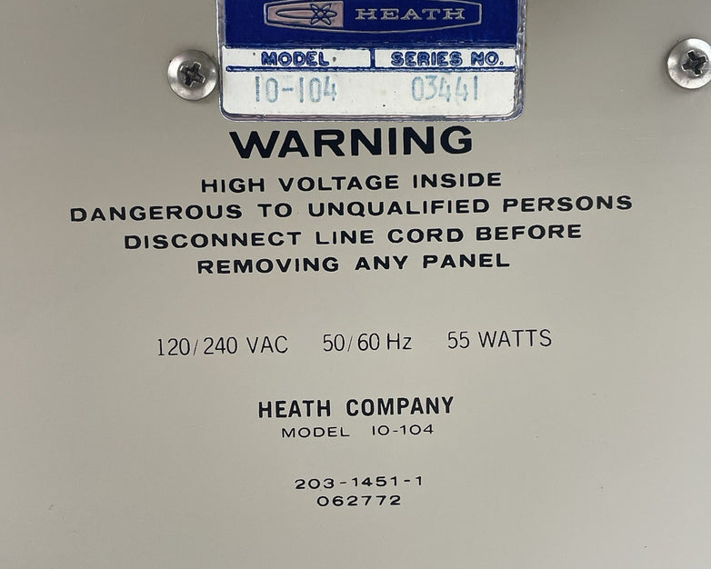 Heath 10-104 Oscilloscope Missing Grid Parts Or Repair