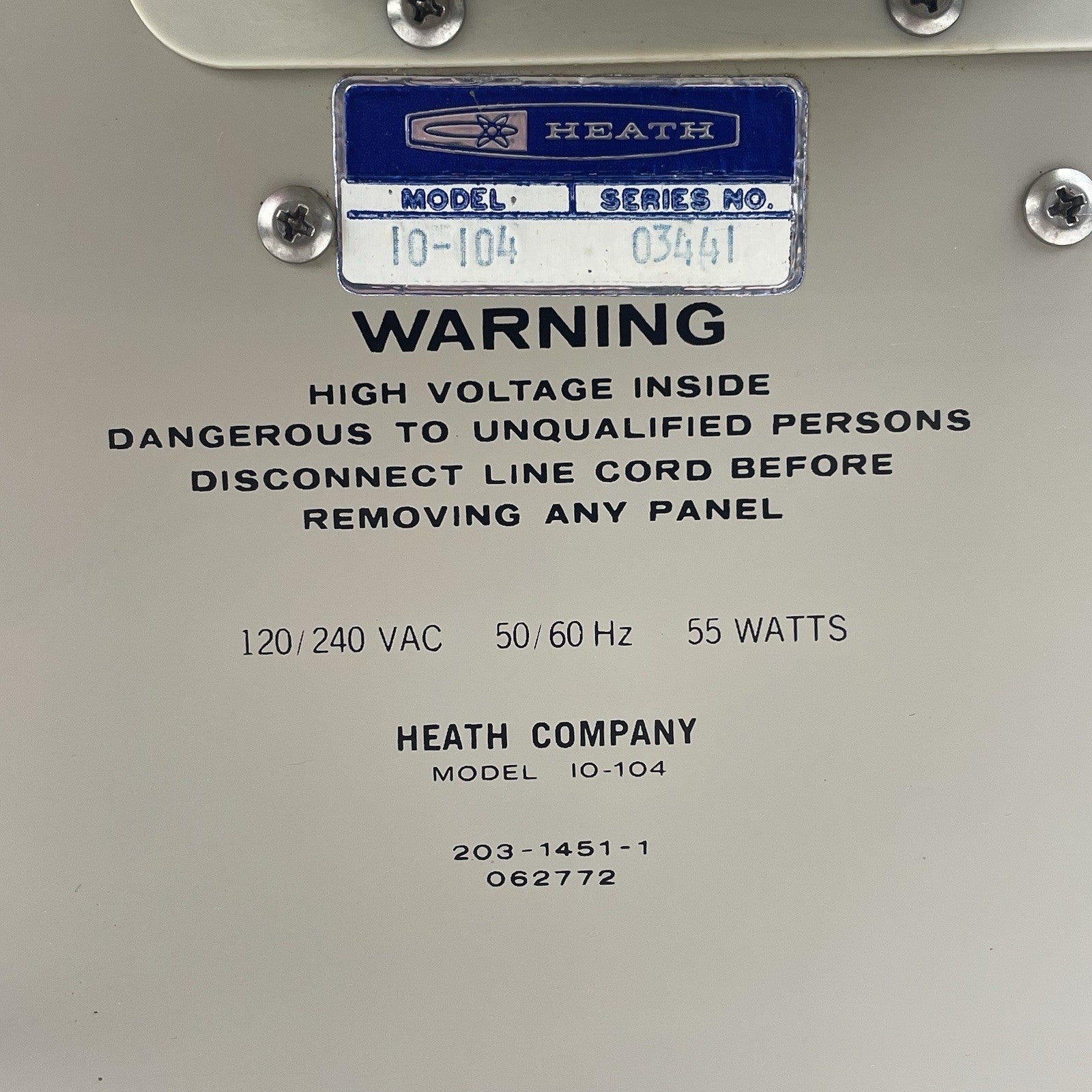 Heath 10-104 Oscilloscope Missing Grid Parts Or Repair7