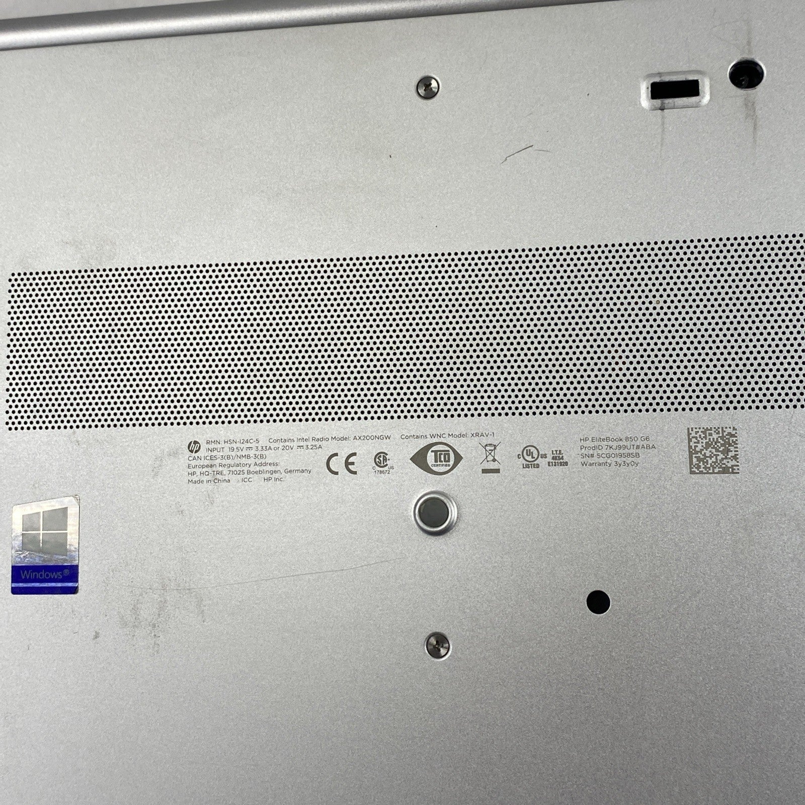 HP EliteBook 850 G6 Intel Core i5-8365U 1.60 GHz 8 GB RAM 15.6" No HDD No OS