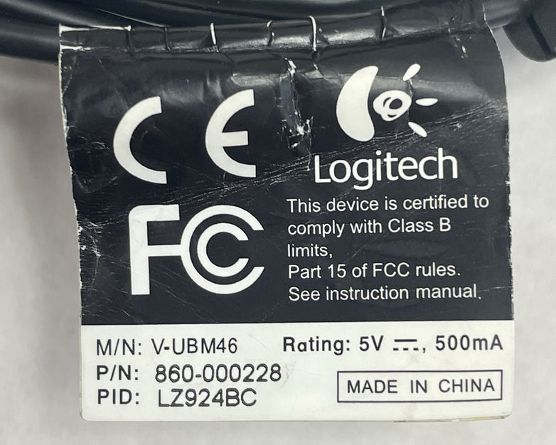 Logitech V-UBM46 Webcam USB Camera With Mic Tested Lot of 2