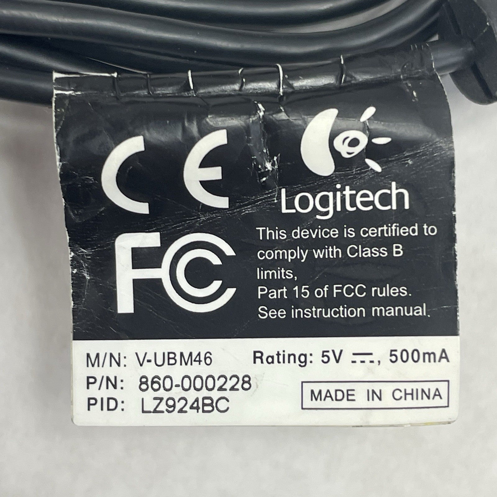 Logitech V-UBM46 Webcam USB Camera With Mic Tested Lot of 2