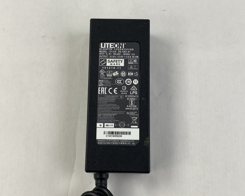Liteon PA-1061-81 12V 5.0A 60W 4 Pin AC Adapter - Lot of 3 No Power Cord