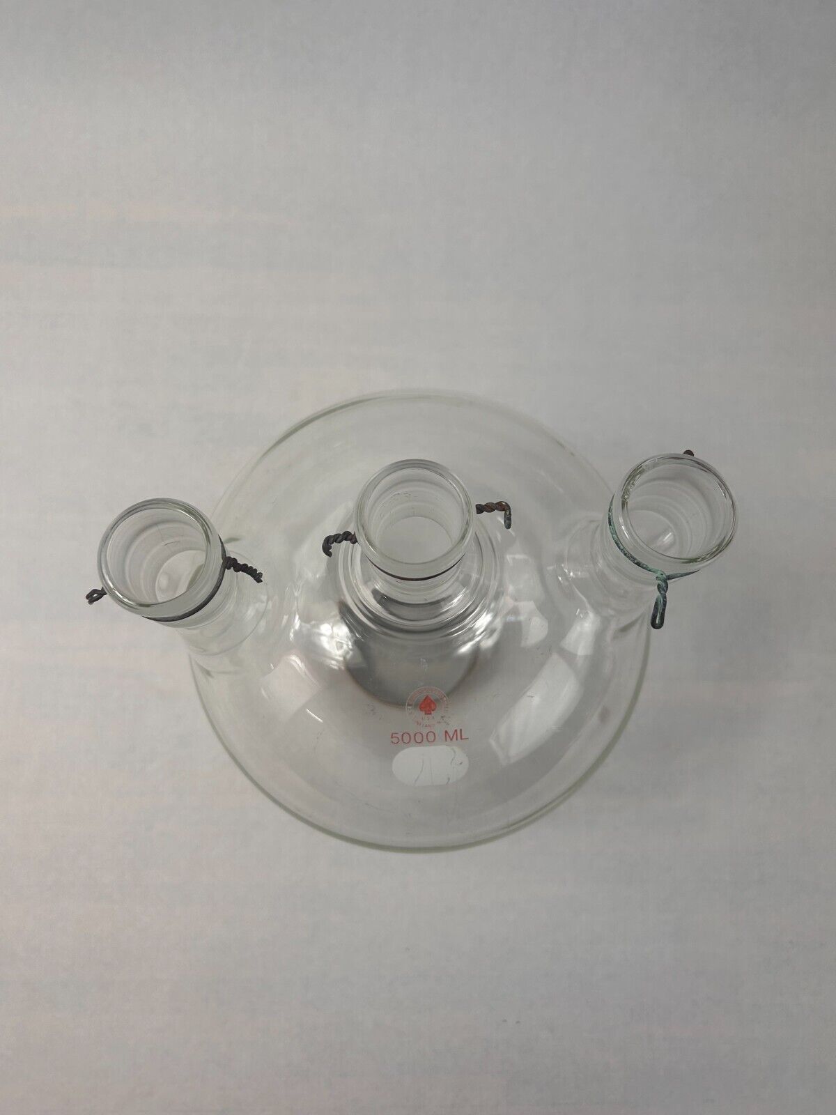 ACE Glass 5000mL 3-Neck Vertical Round Reaction Flask 29/42 Joints