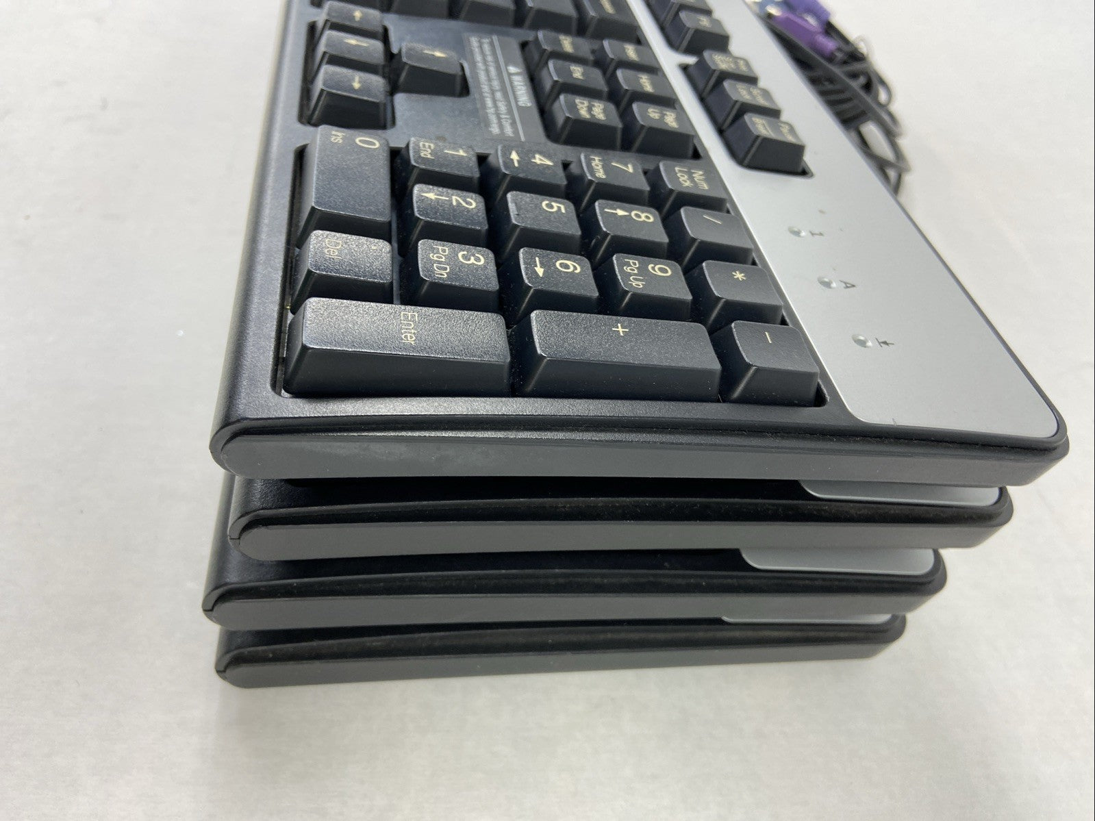 Lot of 4 (Four) Hewlett Packard HP KB-0316 | SK-2880  Black/Silver PS/2