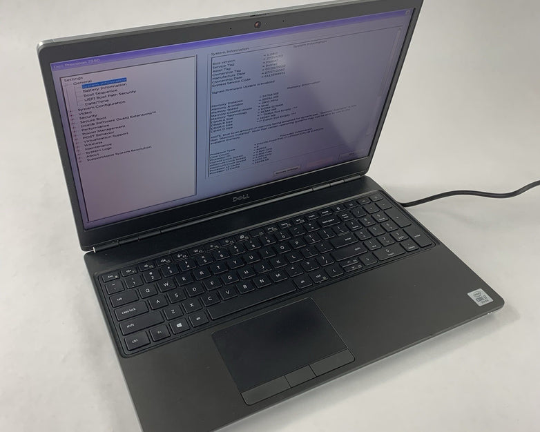 Dell Precision 7550 15.6'' Intel i7-10750H 2.6 GHz 32 GB Ram No OS No HDD