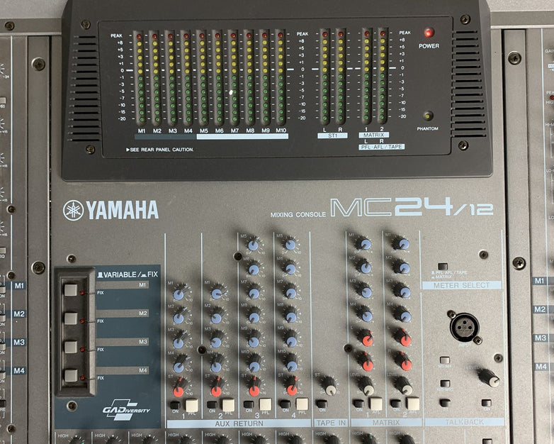 Yamaha Mixing Console MC24/12 XZ01 Tested w/ 2 Bad Lanes Parts and Repair