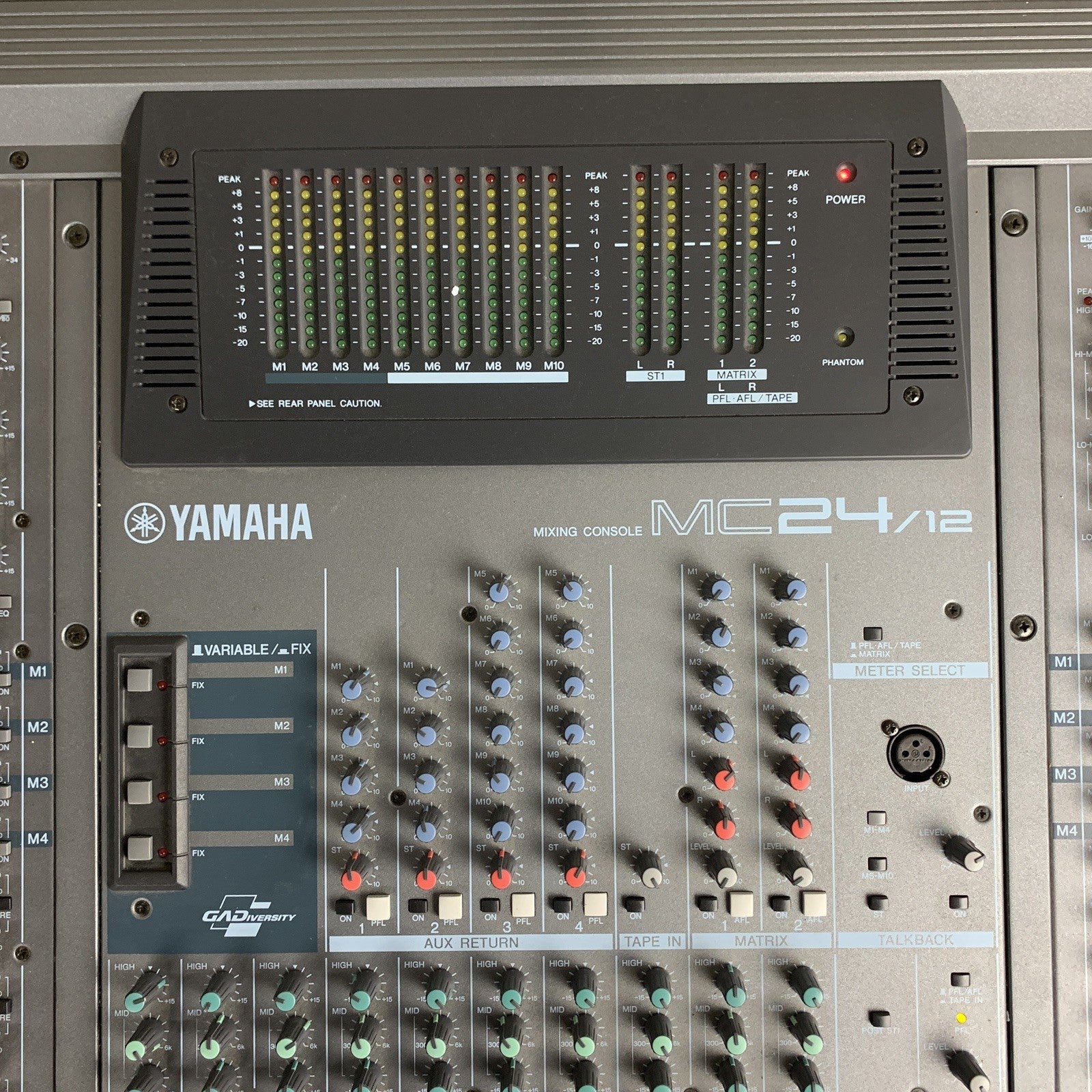 Yamaha Mixing Console MC24/12 XZ01 Tested w/ 2 Bad Lanes Parts and Repair
