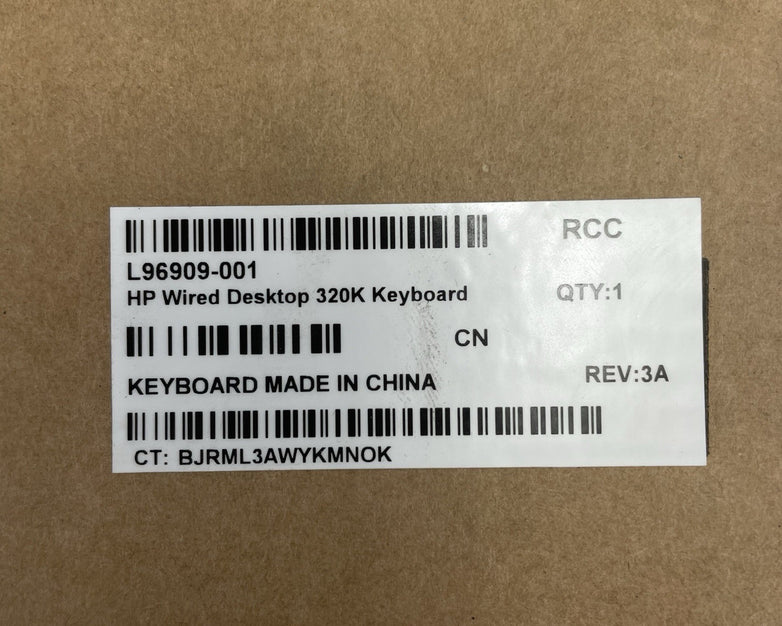 HP  TPA-D002K, L96909-001 HP Wired Desktop 320K Keyboard
