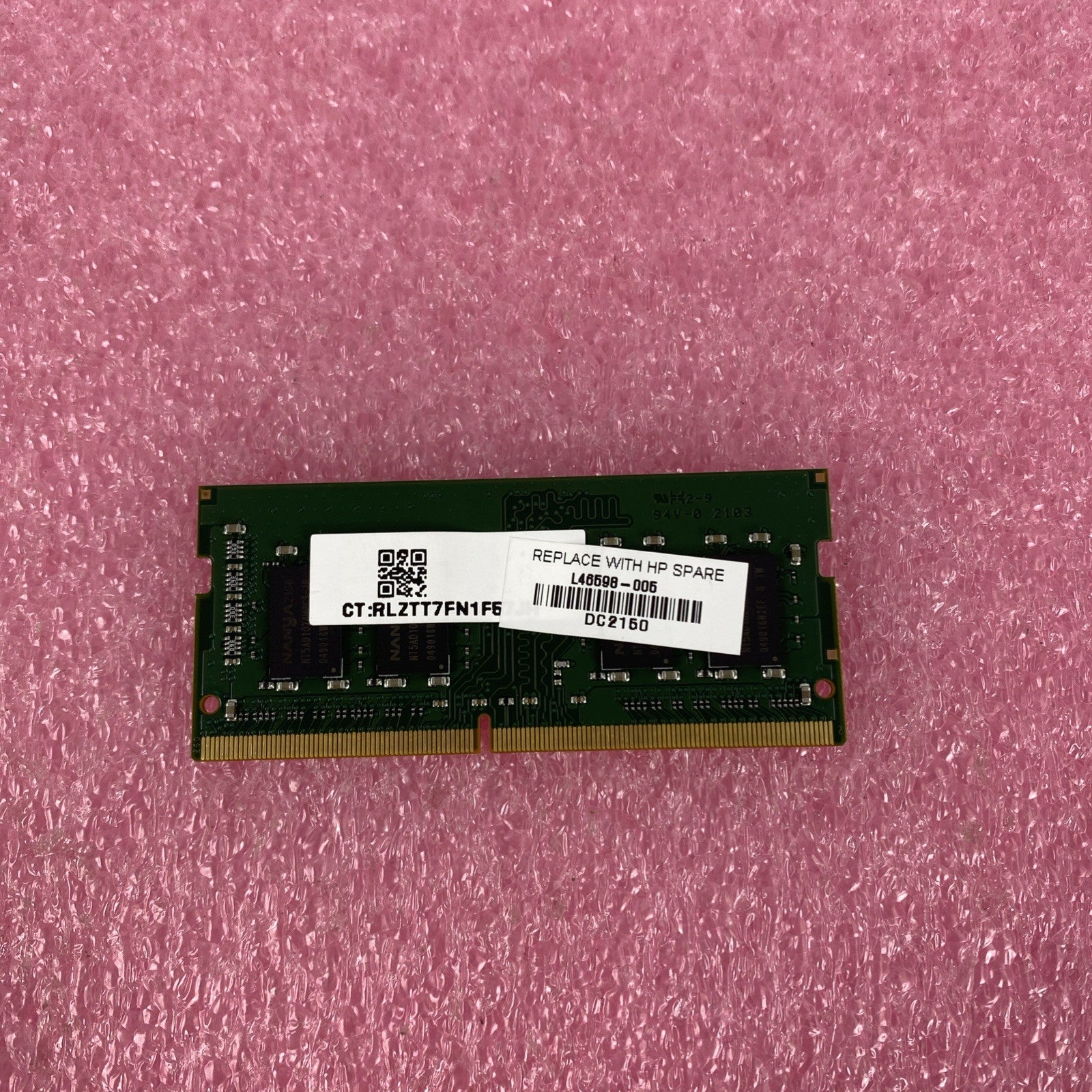 Nanya NT8GA64D88CX3S-JR PC4-3200AA-SA2-11 8GB 1Rx8 Memory Ram4